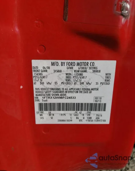 1FTRX12W98FC24533